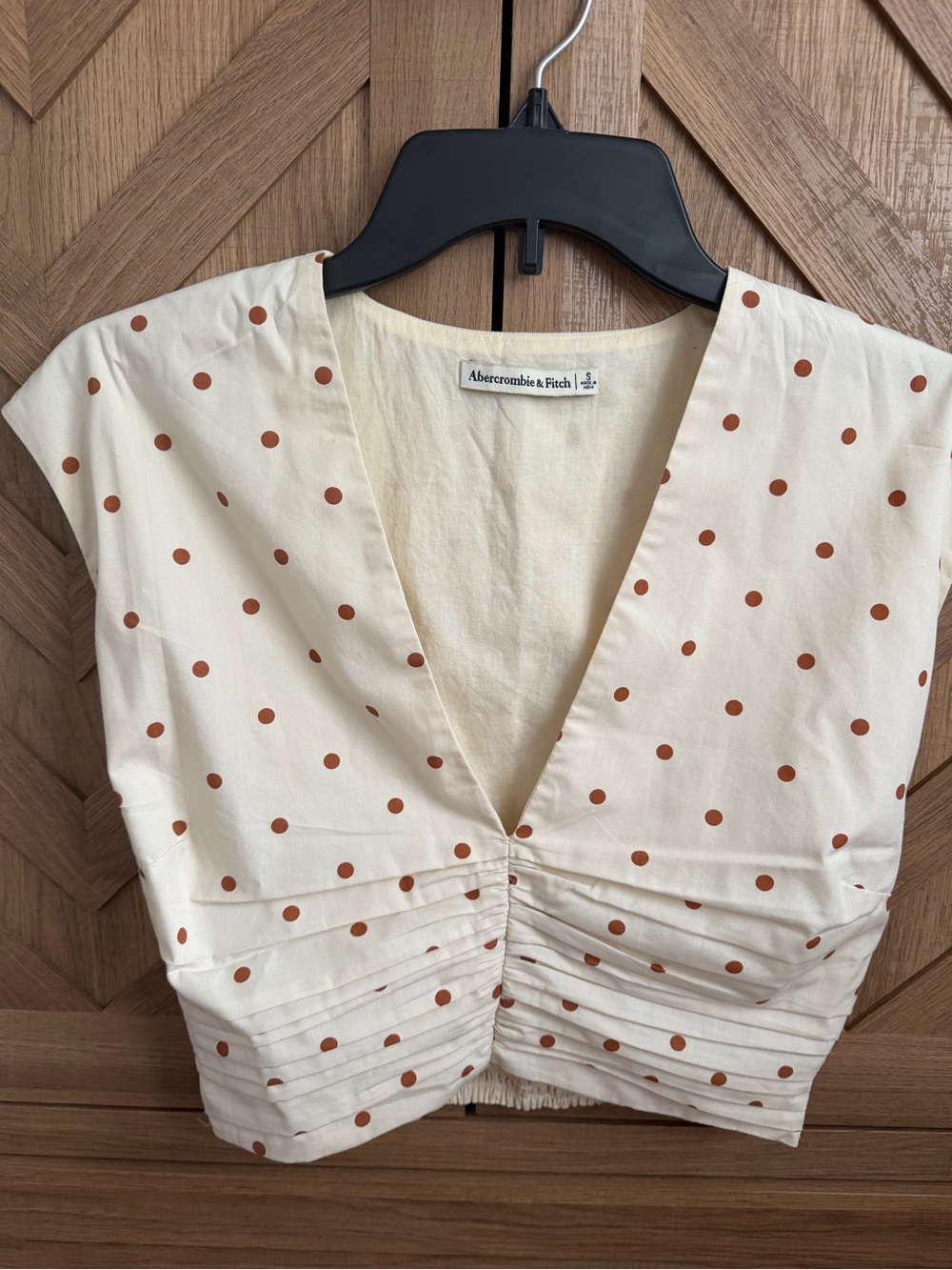 Abercrombie & Fitch Cream Camisole with Brown Polka Dots